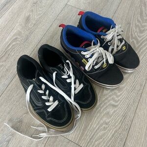 Heelys pac man and vans size 6